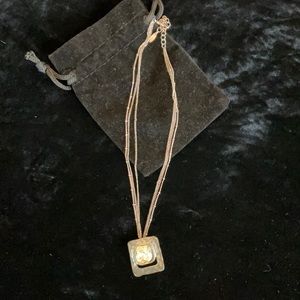 Beautiful Silver Bling Multi Strand Necklace